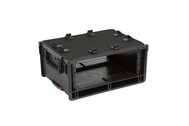 SKB 1SKB-ISF4U SKB Injection Mold Laptop / 4U Rack with wheels and pull handle