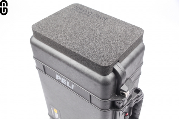 Studio Case including pimpOrganizer (pimpDivider partition system and Notebook lid divider) installed in Peli 1510 Case